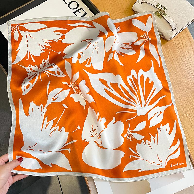 100% Натуральный Шарф из Шелка Женский Квадратный Галстук на Шею Шарфы Шали Накидки для Леди Фуляр Шарфы Пашмина Женский Хиджаб Бандана буфанда