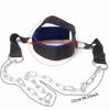 Head Muscle Strength Harness for Weight Training Head and Neck Training Headband with Adjustable Steel Chain and Strap