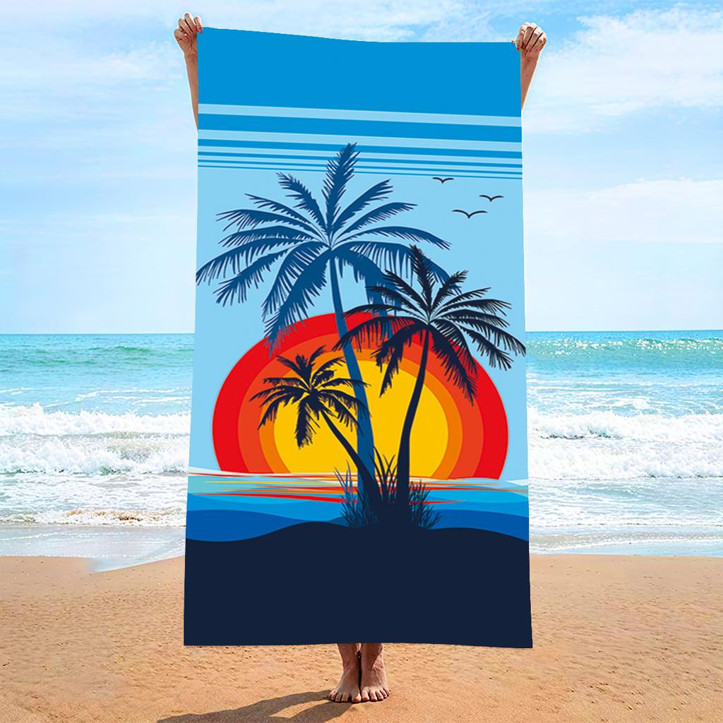 Locomotive Enthusiasts Sports Towels Quick-drying Double-sided Velvet Beach Towels Printed Bath Towels