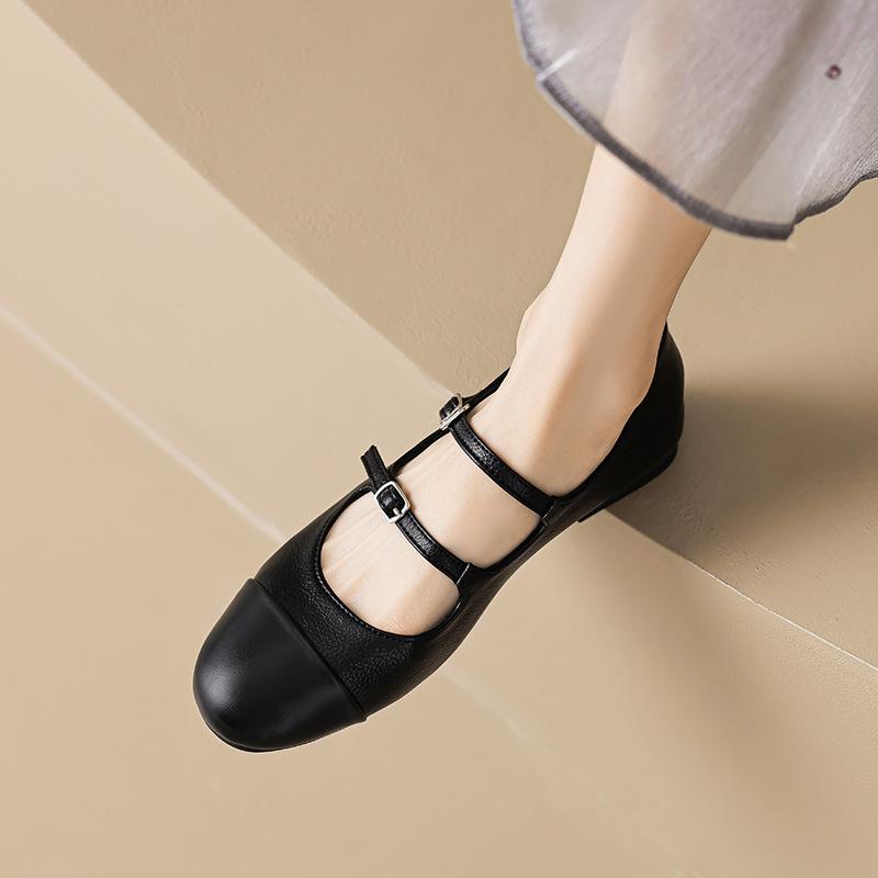 Weiwei Girl 883-1 Silver Mary Jane Shoes Women's French Small Fragrant Style Word with Flat Single Shoes Large Size Women's Shoes