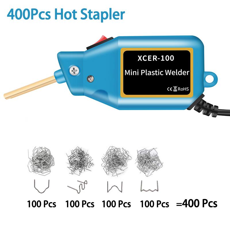 Новый сварочный аппарат для пластика, мини-тепловая пушка 100 Вт, горячий степлер, сварочный аппарат для пластика, Pro, автомобильный бампер, электронный набор инструментов для ремонта пайки