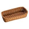 Rectangle Imitation Rattan Storage Basket Plastic Picnic Basket Fashion Faux Wicker Tray  Home
