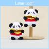 Adorable Hamburger Panda Plush Toy Keychain Cute Stuffed Animal Doll Accessory