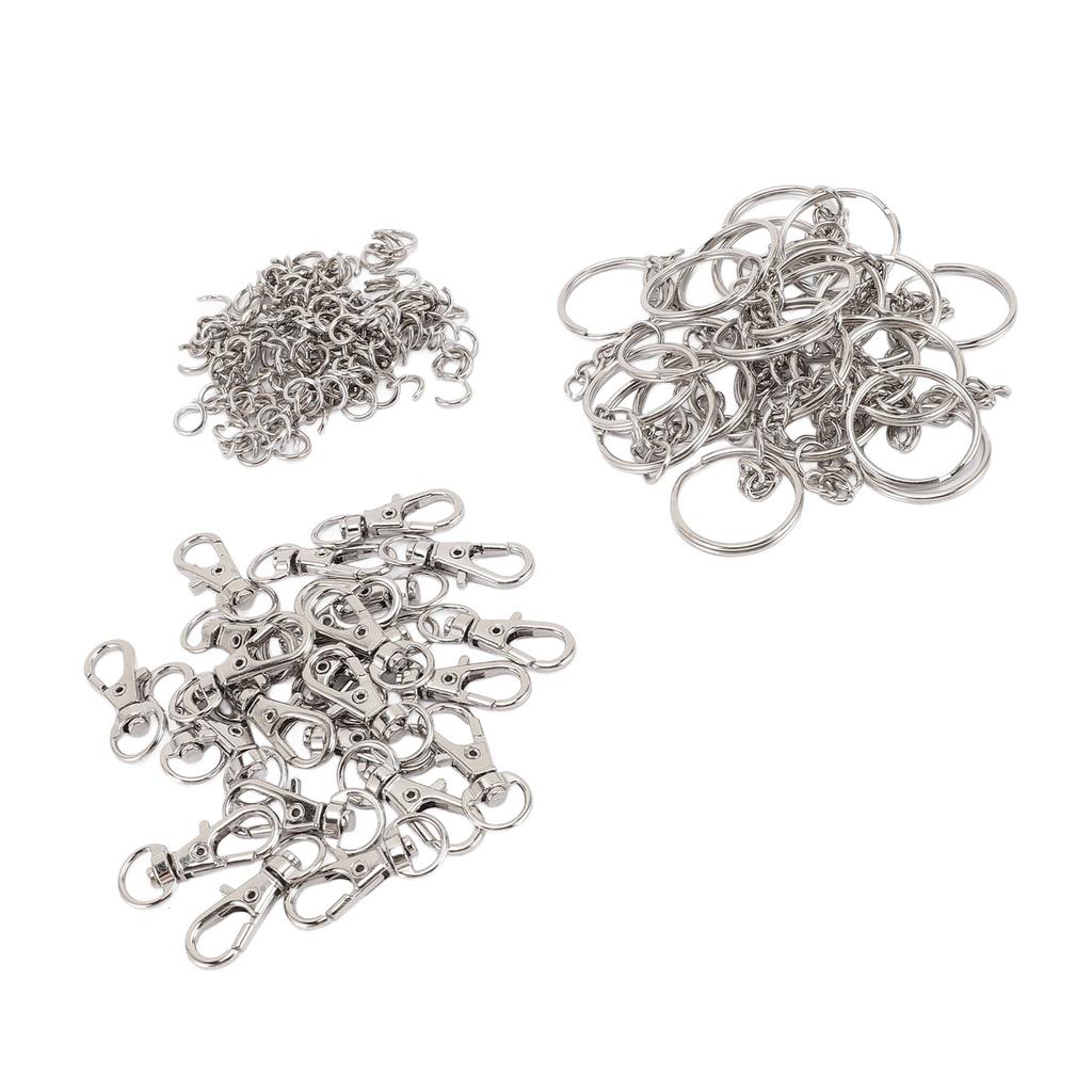 200 шт. набор брелоков цинковый сплав глянцевый серебряный портативный набор брелоков для подвешивания фотографий ожерелье Makin