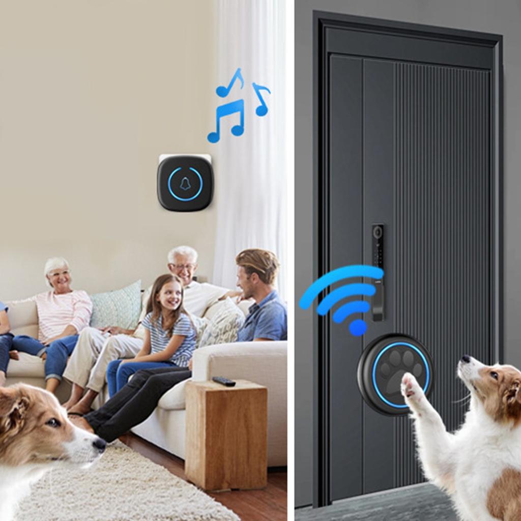 Беспроводной дверной звонок Умный светодиодный мигающий свет Дверной звонок для домашних животных собак,
