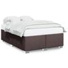 Bed Frame without Mattress Dark Brown 140 x 200 cm Fabric