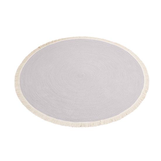 Yousheng Braided Round Area Rug Vintage Cotton Rope Floor Mat with Fringe Washable Rustic Tassel Carpet for Living Room Bedroom