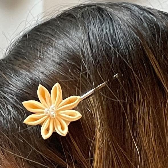 Заколка для волос Цумами-дзаику em-132 (желтый)