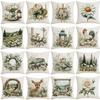 Retro Farmhouse Pillowcase Floral Animal Home Sofa Cushion Pillowcase