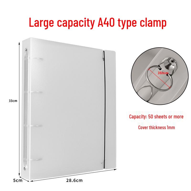 Loose-Leaf Ring Binder Notebook Cover, A4/B5/A5/A6, 4/6/9 Hole Portfolio File Folder