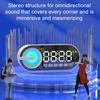 Портативная беспроводная колонка зеркальные часы с эффектом погружения, ослепительным стереозвуком, усиленными басами, совместимая с Bluetooth
