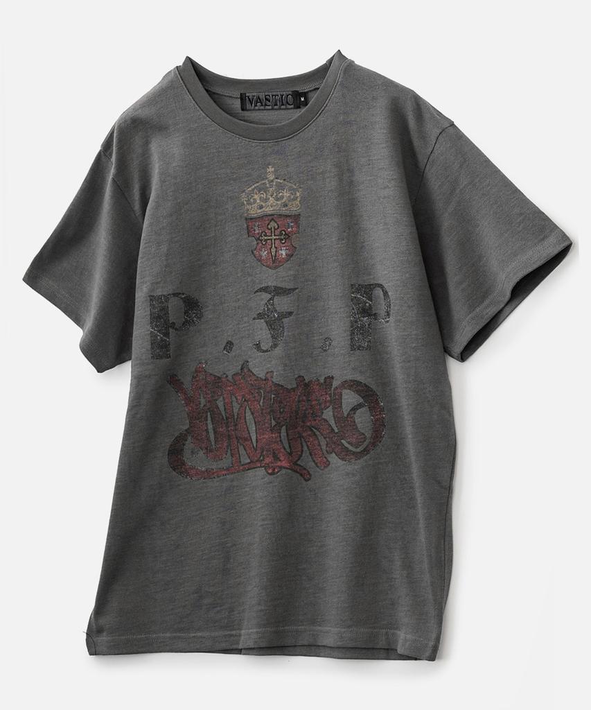 VASTIC Crown Emblem T-Shirt_Charcoal
