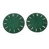 31.8mm Watch Dial + Hands Green Luminous Watch Faces Replacement Accessories for NH35 Movement Rose Nail/Silver Nail