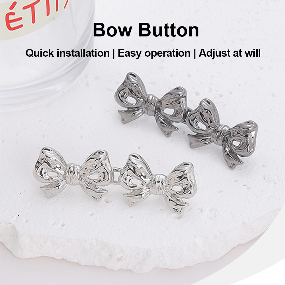 Двойной бант на талии, пряжка, съемная, не требующая сшивания, пуговица, универсальная застежка, пряжка, юбка, брюки, аксессуары для одежды своими руками