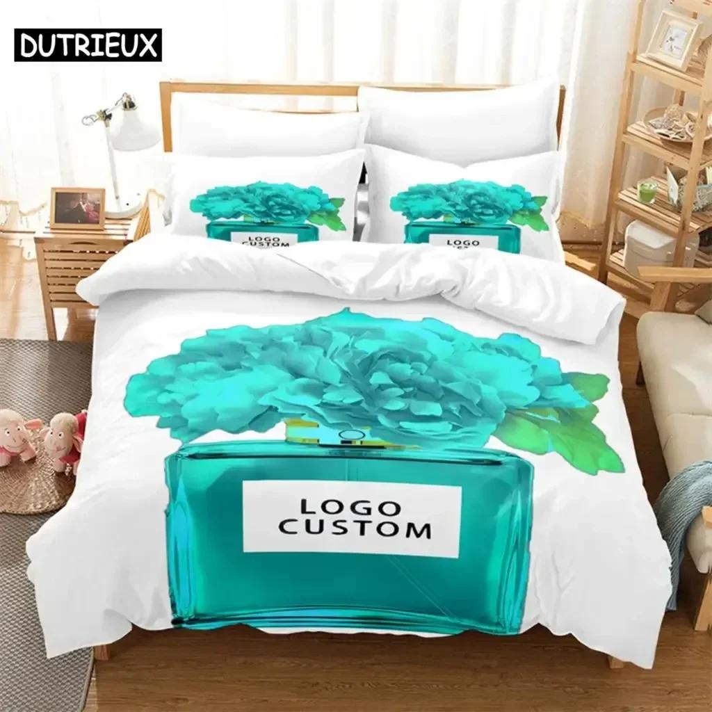 Luxury New 3D Print Perfume Bottle Bedding Set Duvet Cover Set Bedding Digital Printing Bed Queen Bedding Set Fashion Design