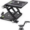 NNOREL Foldable Head Aluminum Alloy 5kg Load Capacity Tilt Head Camera Trolley Camcorder Slider Tripod Slide Track Rail Compatible ZH7 Z-type