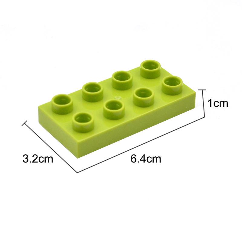 «Большие блоки для самостоятельной сборки, 8 отверстий, половинной высоты 2x4, совместимы с Lego, для раннего образования младенцев и детей ясельного возраста».