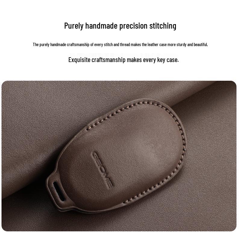 Premium Leather Key Cover for Geely Xingyuan 25 New Wish Dream Edition - Car Key Protection Bag