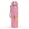 1PC Butterfly Pink Floral Minimalist Art Print 750ml Portable Sports Water Bottle Leakproof Gym Outdoor Travel Drink Cup