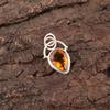 Citrine Stone Sterling Silver Elegant Engagement Gift Birthday Pendant Jewelry PP-56-3