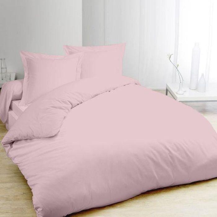 Duvet Cover - SERENA - 240x220 Cm - 2 Pillowcases 65x65 Cm - 100% Cotton - Pink Color
