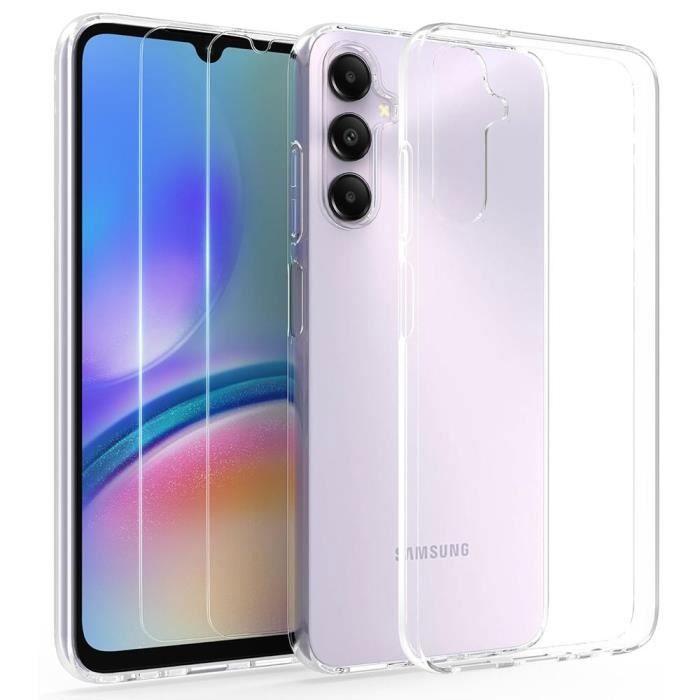 Coque et 2 Verres Trempés pour Samsung Galaxy A05s - BOOLING - Protection Renforcée Antichoc Silicone - Transparent