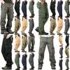 Comfortable Men's Cargo Pocket Work Pants For Casual Hiking And Outdoor Activities