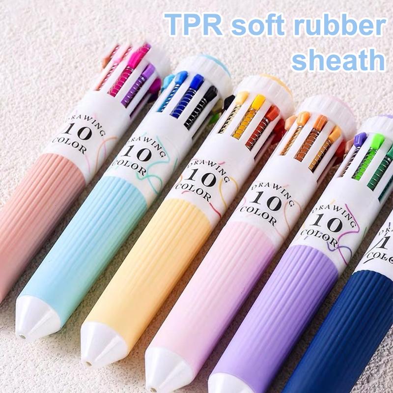 1Set 60 Color Cartoon Ballpoint Pens Soft Grip Press Multicolor Writing Pen For Drawing Writing Office School Supplie Stationery