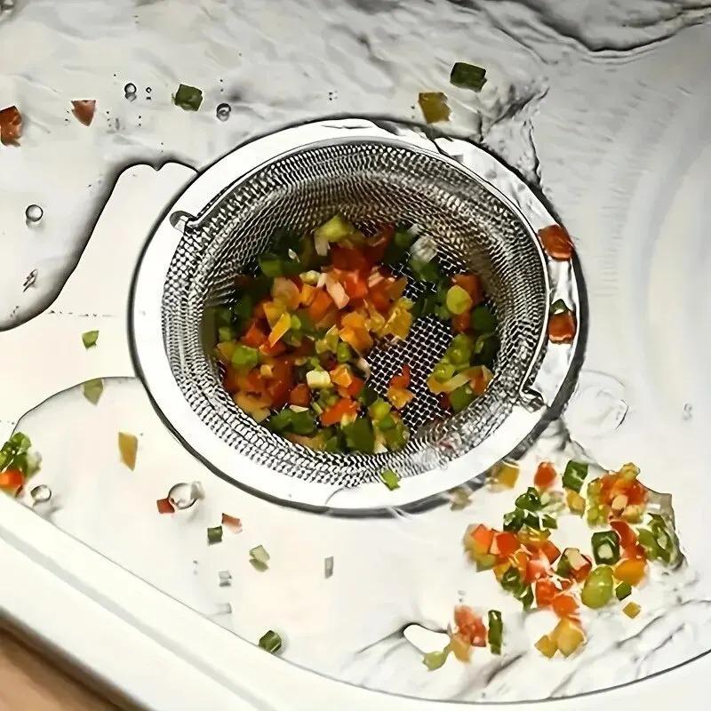 1pc Kitchen Sink Strainer W/Handle, RV Kitchen Sink, Sink Waste Strainer, Stainless Steel Sink Dishwasher Hopper, Restaurant Sin