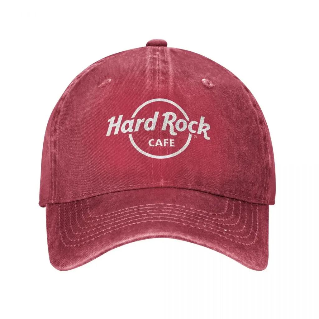 Hard Rock Logo Cafes Baseball Cap Vintage Distressed Denim Washed Restaurant Bar Cap Men Women Outdoor All Hat