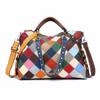 Random Checkered Leather Rivet Bag for Women  Multifunctional Crossbody Shoulder Bag