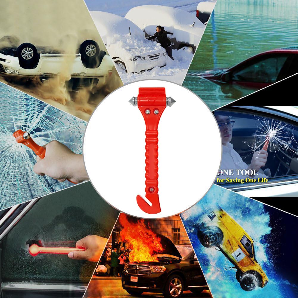 Аварийный молоток для эвакуации + Резак ремня безопасности для эвакуации из автомобиля, Инструмент для разбивания стекла,