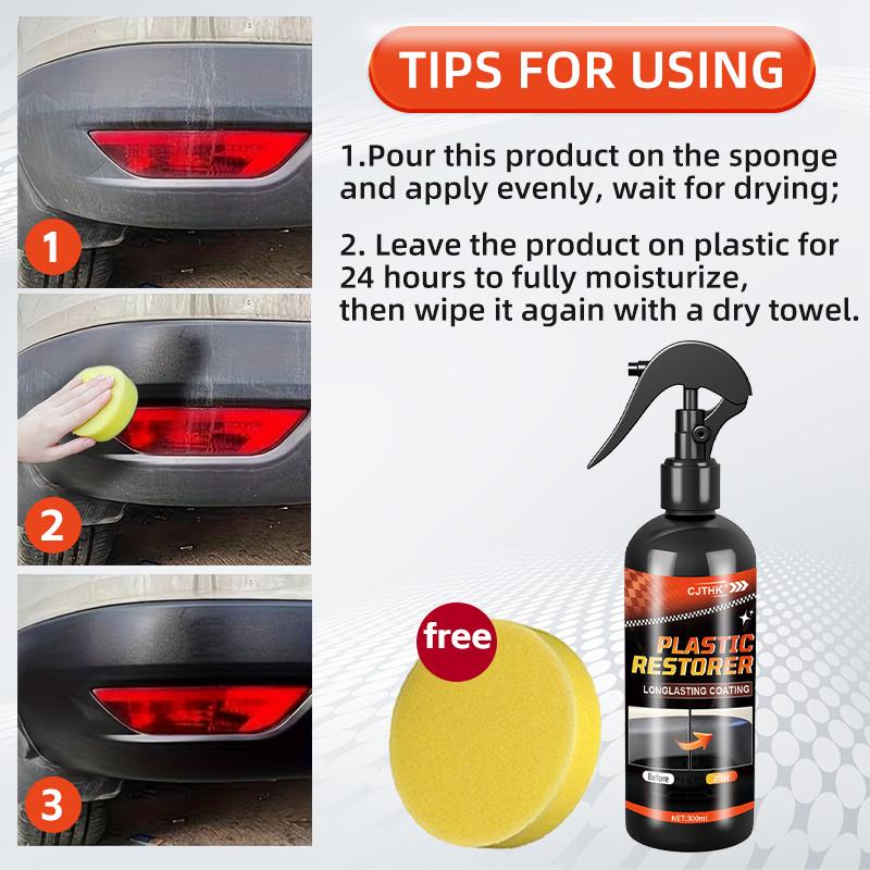 Car Plastic Restorer Back To Black Gloss Plastic Renovator Longlasting Coating Leather Restore Auto Polish Cleaning Products