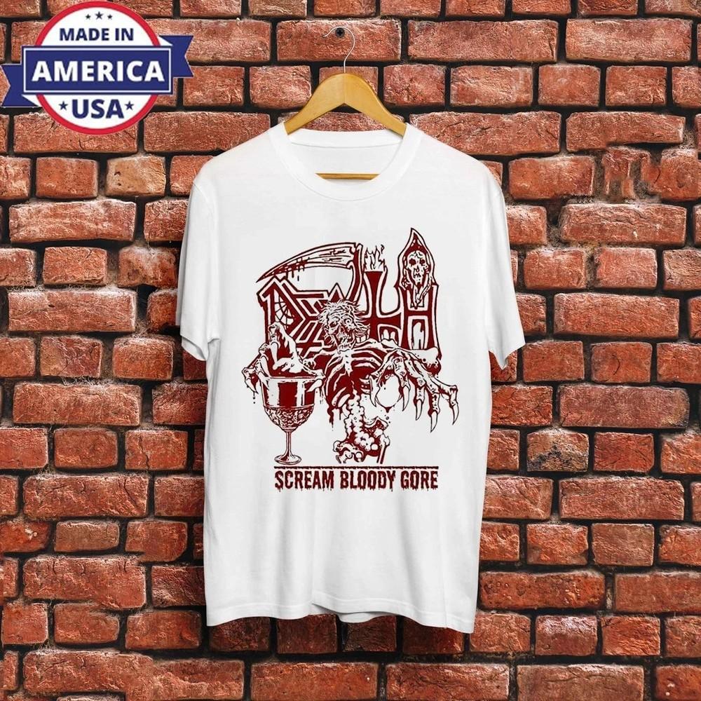 Футболка Death Band Scream Bloody Gore Полный размер S-4XL
