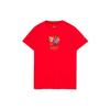 Li Ning Sports Fashion Series Daily Progress Cartoon Round Neck Short Sleeve T Shirt Women Tops Cinnabar-Red AHSR002-1
