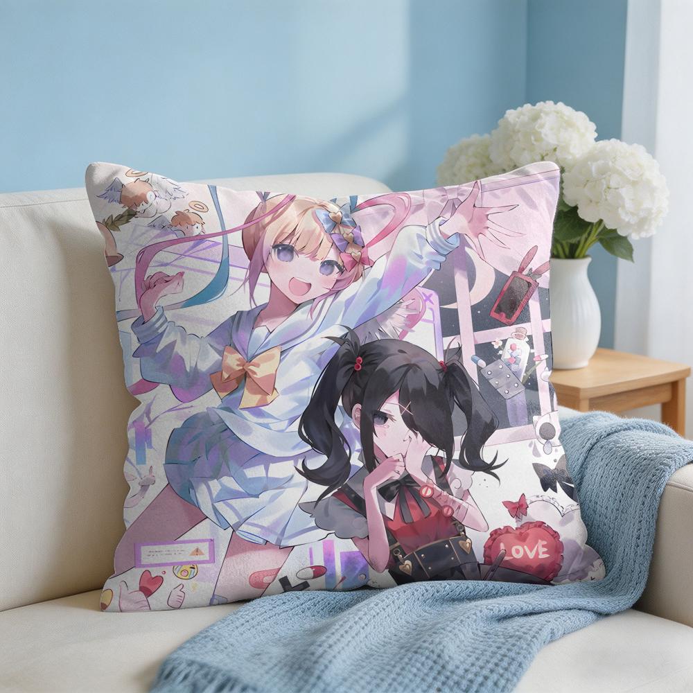 NNeedy Girl Streamer Overloa Cushion Cover Square Pillow Bedroom Sofa Leisure Comfort Living Room Home Decoration X