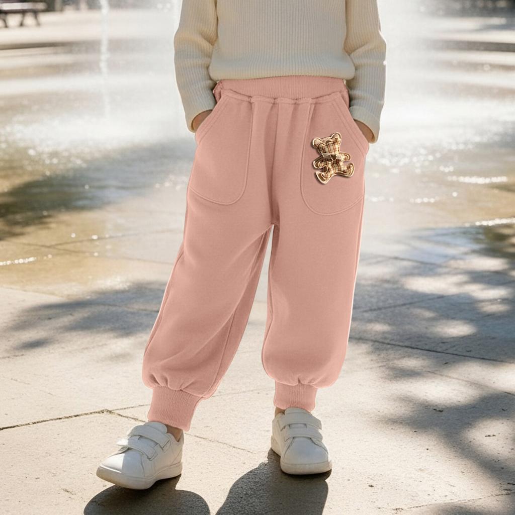 Kids' Fashion Layer Athletic Pants, Thick Warm Sports Sweatpants for Boys and Girls