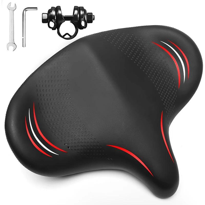 Ergonomic Mountain Bike Saddle 300 * 356mm Shock Absorption Thickened Widened Bicycle Seat Cushion