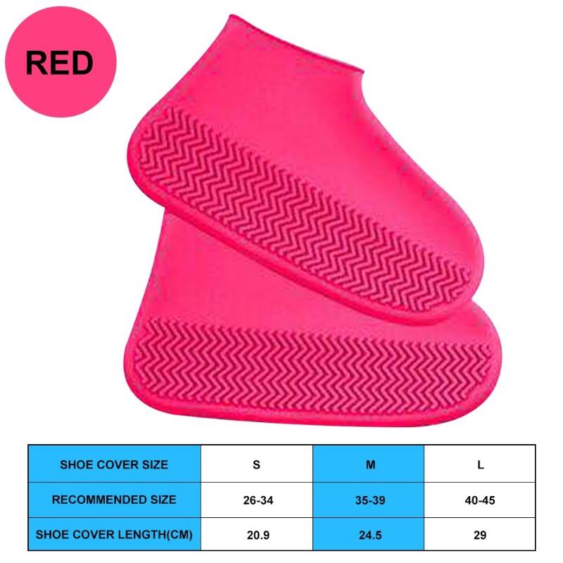 1 Pair Silicone WaterProof Shoe Covers S/M/L Covers Slip-resistant Rubber Rain Boot Overshoes Accessories For Outdoor Rainy Day