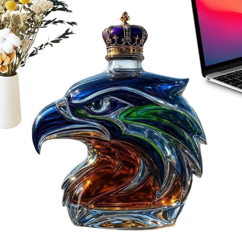 Многофункциональный диспенсер для напитков из хрустального стекла ручной работы, выполненный в форме художественного морского конька, идеально подходит для домашнего декора и пабов.