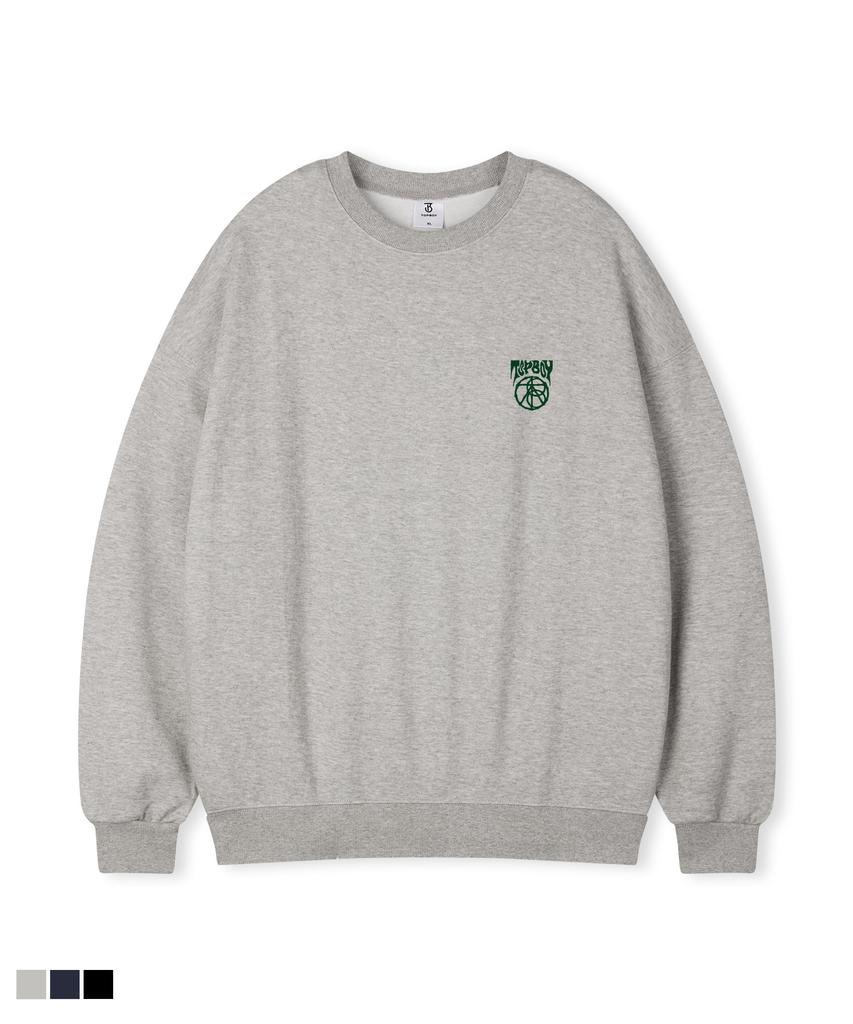 TOPBOY Spiral Oversized Printed Sweatshirt