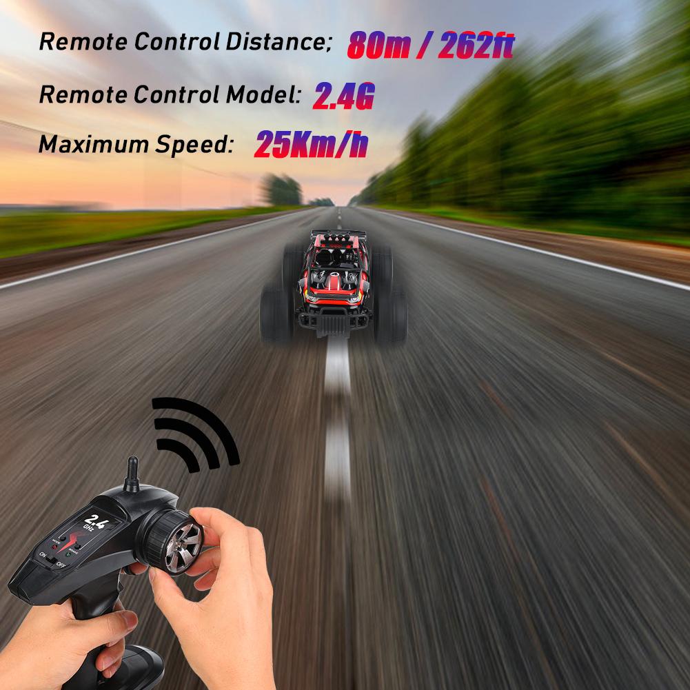 2.4G Пульт Дистанционного Управления Детская Угольная Щетка 130 Мотор Четыре Колеса 1 16 Игрушечная Машина Красная Один Аккумулятор 1 16