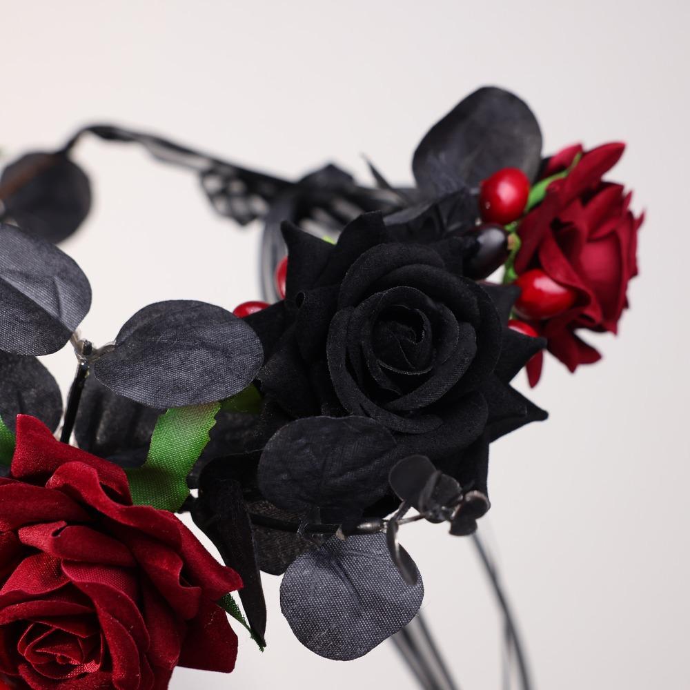 Fashion Simulation Flower Headband Plastic Gothic Headband Cosplay Headband Halloween Party