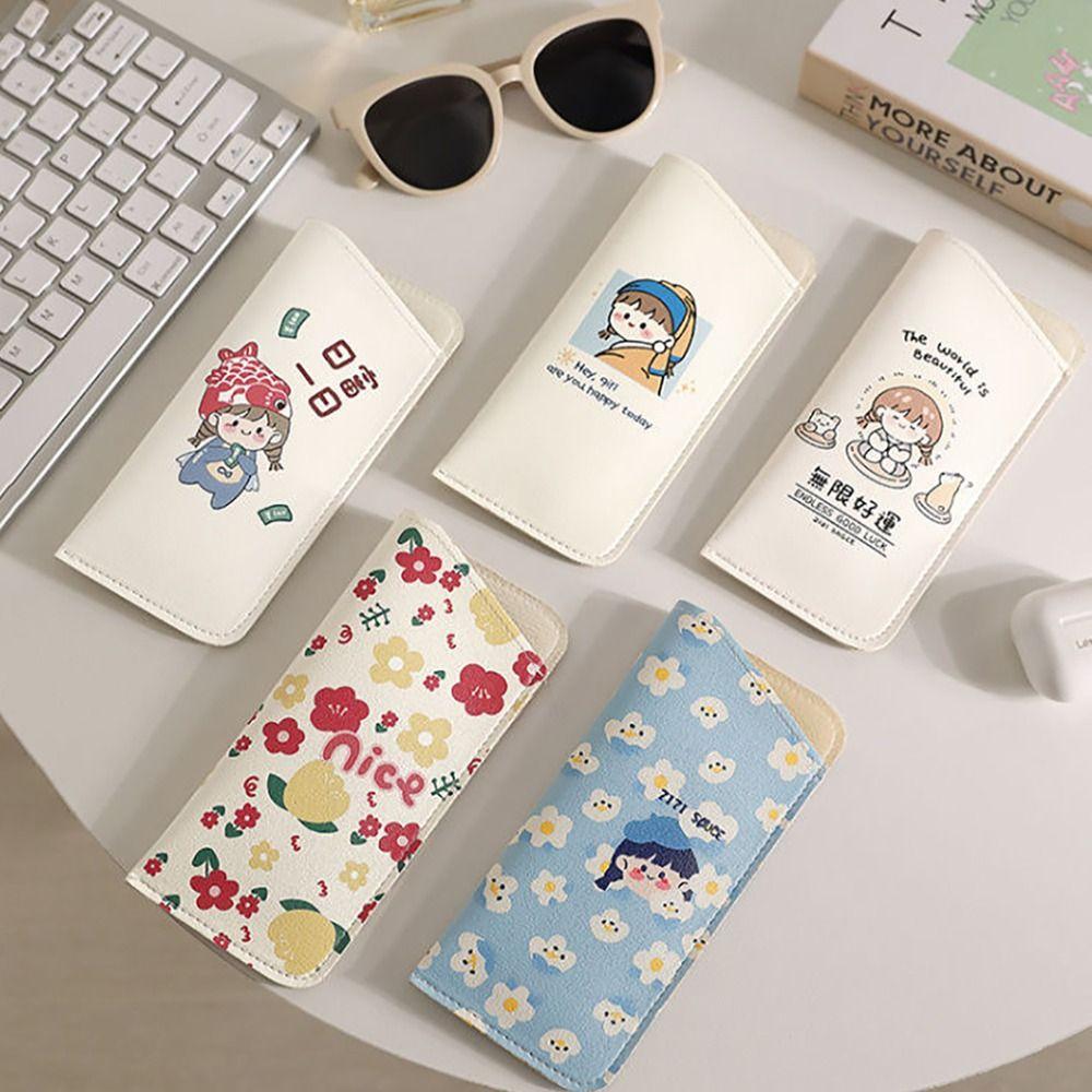 Soft Reading Glasses Pouch Cartoon Eyeglasses Protective Cover Portable Glasses Bag Sunglasses