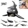 Educational Ocean Animal Toys Realistic Whale Model, Marine Creature Figurines, Beluga, Orca, Blue Whale, Gray Collectible Sea Life Figures