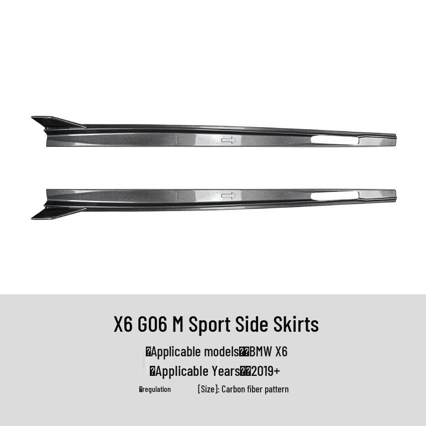 Комплект для внешней модификации BMW X6 G06 Sport 2019+: Передний сплиттер, Дефлектор, Заднее антикрыло, Пороги.