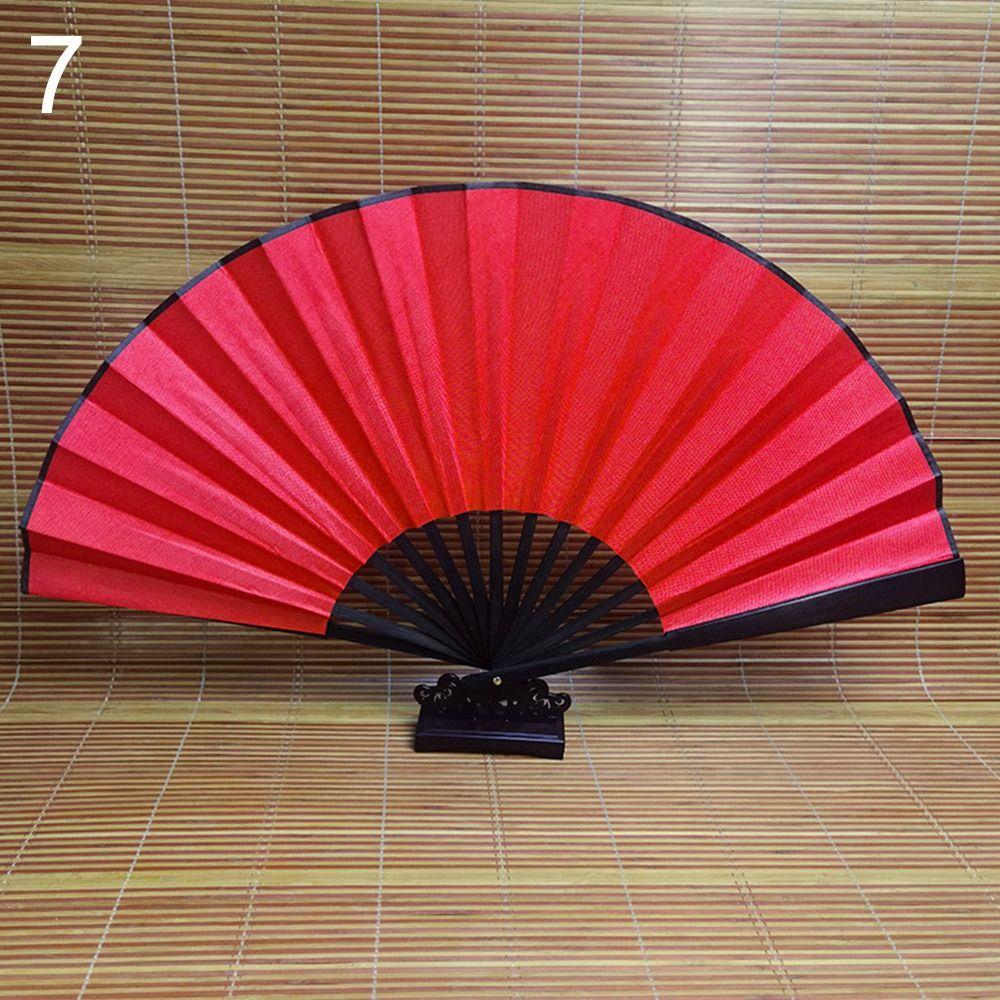 48 см Китайский Тай Чи Декор для свадебной вечеринки Складной сценический веер Веер для йоги Веер для кунг-фу Пластиковый веер из кости