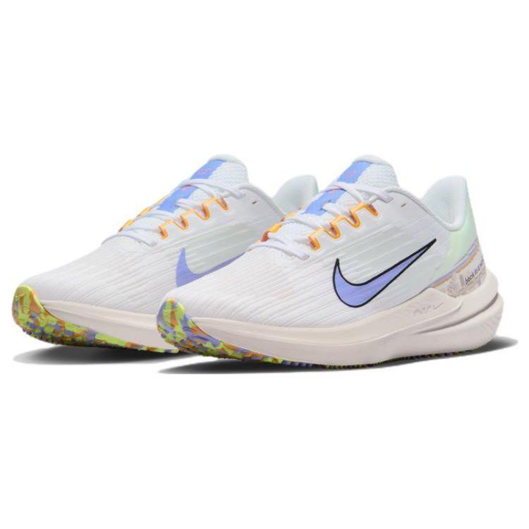 Nike Женские кроссовки Air Winflo 9 Premium Back In A Wink белые едва-зеленые университетское золото DR8802-100