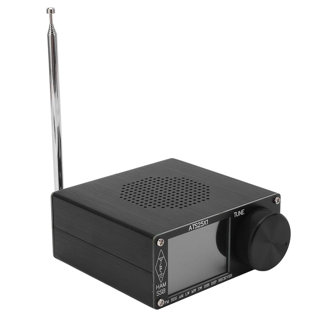 Полнодиапазонный радиоприемник с корпусом из алюминиевого сплава, портативный радиоприемник с 2,4-дюймовым цветным дисплеем