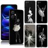 Ballet Girl Black Silicone Phone Case For Xiaomi Redmi Note 10 11 11S 12 13 4G 8 9 11T Pro 5G Plus 8T 9S 10S 12S